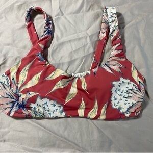 Roxy floral sports bra style swimsuit.